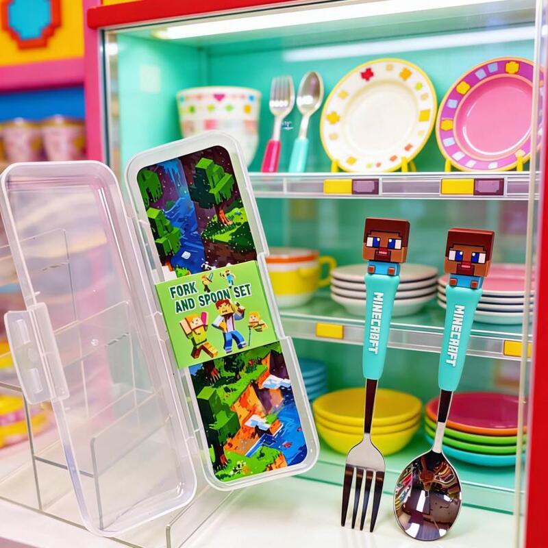 Sonic Portable Fork and Spoon Set Snoopy Spoon and Fork Minecraft 2-Piece Cutlery Set Stitch Sonic Portable Fork and Spoon Set Snoopy Spoon and Fork Minecraft 2-Piece Cutlery Set Stitch