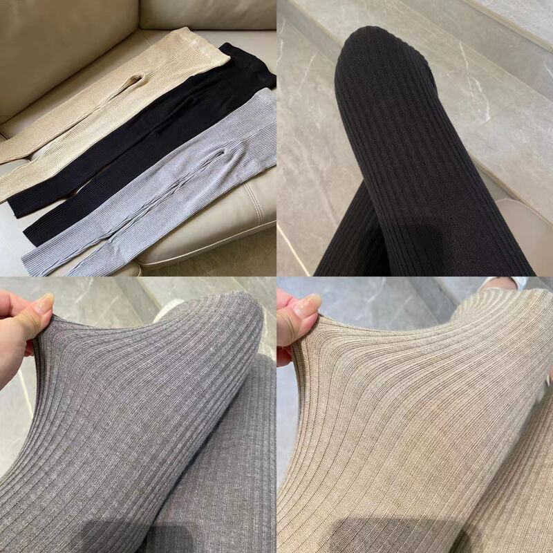 Maillard Korean online celebrity ins soft knitted leggings all-matching trousers for women Factory Direct delivery