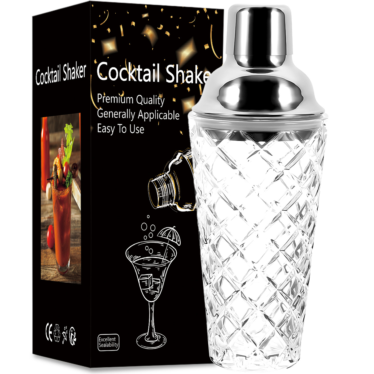 304 파인애플 패턴 유리 내추럴 컬러 오목뚜껑