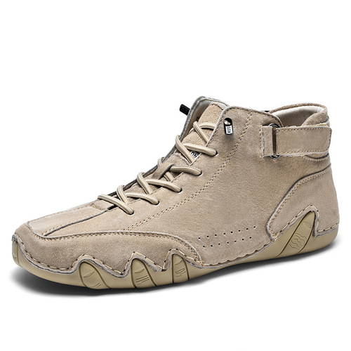 LDECK cross-border large size octopus men's shoes high-top men's and women's sports and casual shoes toe-layer genuine leather Martin boots