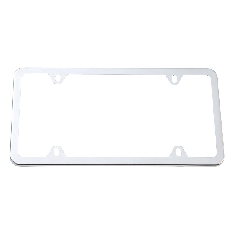 Suministro transfronterizo de fábrica Marco de placa de licencia blanco Marco de placa de licencia de acero inoxidable estándar americano Marco de placa de licencia de coche