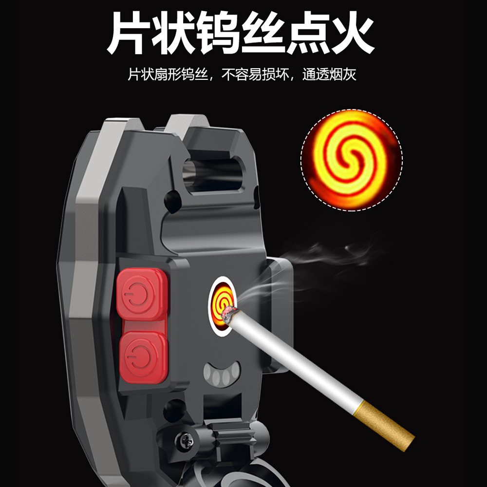 Nuevo llavero luz multi-función encendedor de cigarrillos COB resaltar luz de trabajo lámpara de iluminación de emergencia al aire libre de larga resistencia