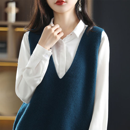 Spring Knit Base Vests Fashion Korean Version Loose Same Style Stylish Versatile Base Vests Women