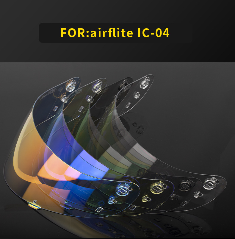 Motorcycle Helmet Ic04 Lens Suitable for Airflite-Ic-04 Helmet Accessories Anti-Glare Lens Cross-Border