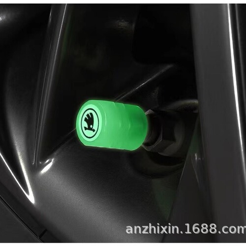 Night Glow Tire Valve Caps Car Valve Caps Motorcycle Electric Vehicle Vacuum Wheel Valve Lighted Valve Core Cover Set