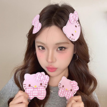 甜美可爱猫咪蝴蝶结无痕刘海贴女碎发整理神器魔术贴儿童发卡头饰