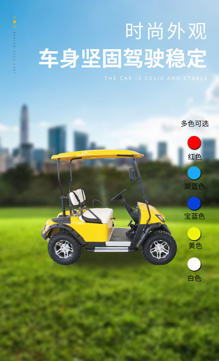 2-seat electric golf cart security patrol car building reception car scenic spot sightseeing car electric shuttle