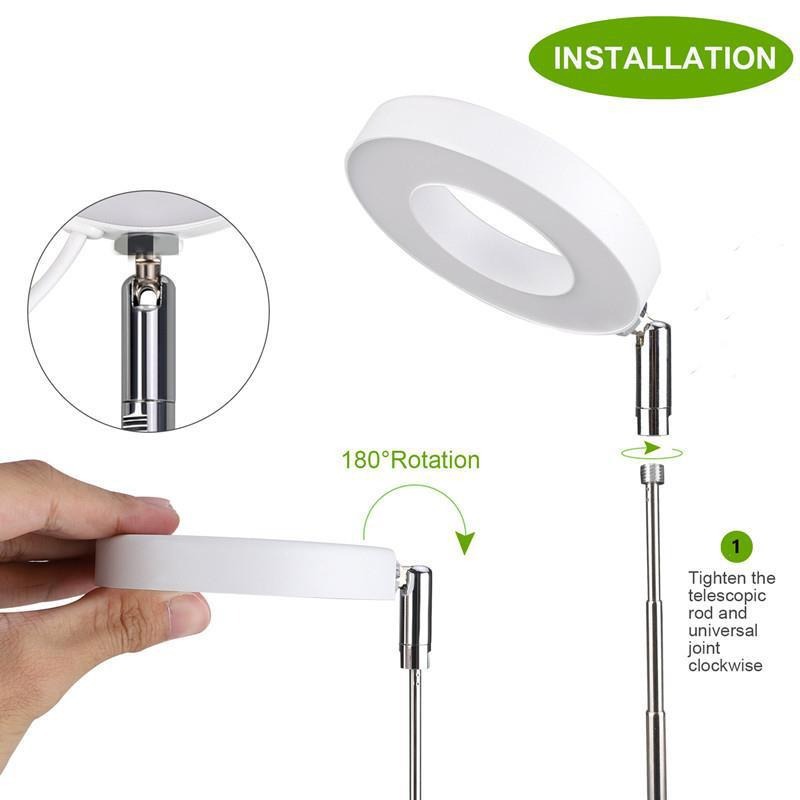 5V de bajo voltaje temporización de atenuación doméstica lámpara interior de flores carnosas ángel anillo de luz de planta de espectro completo lámpara de crecimiento