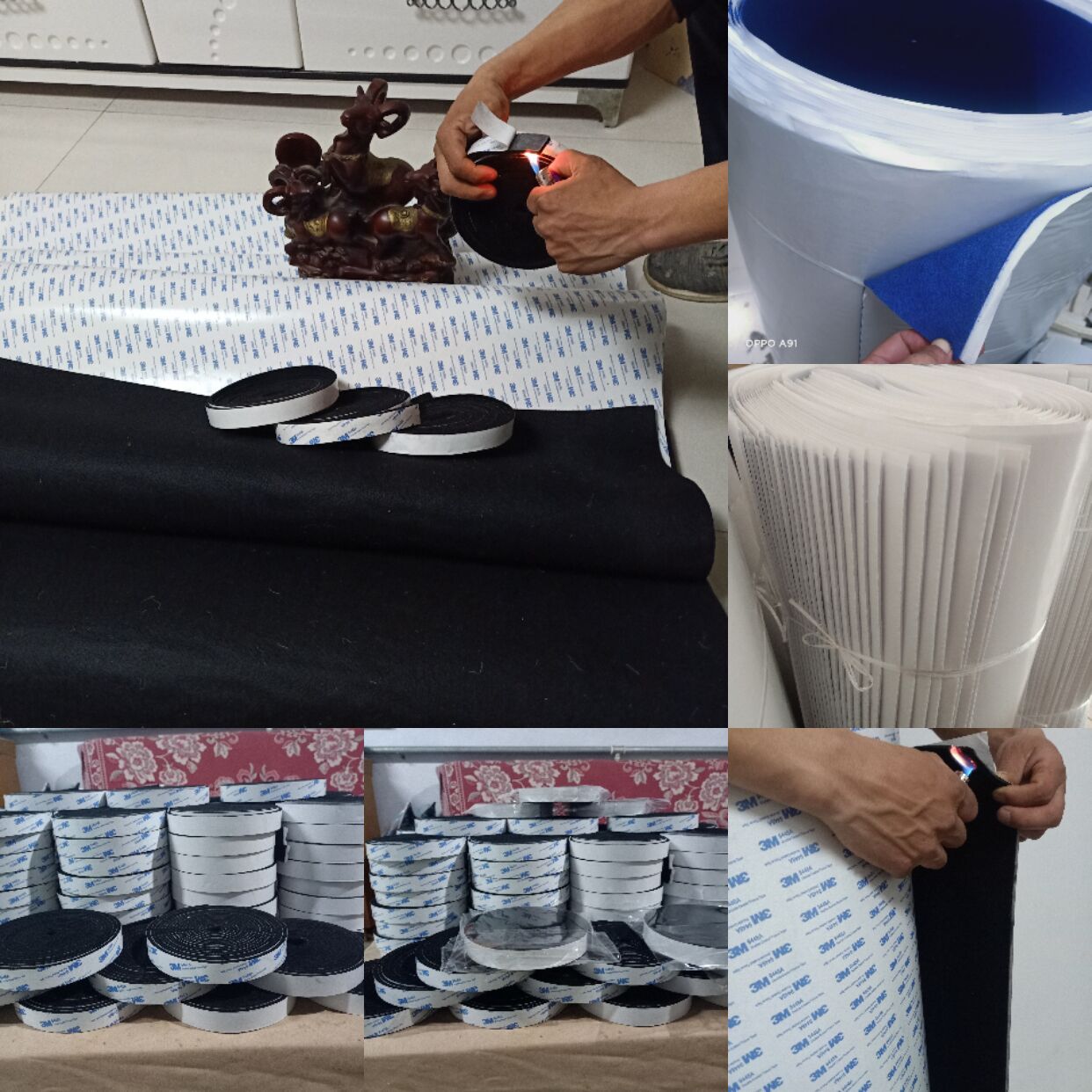 直销工业背胶毛毡条 汽车密封毛毡条 阻燃防火毛毡条可定各种尺寸