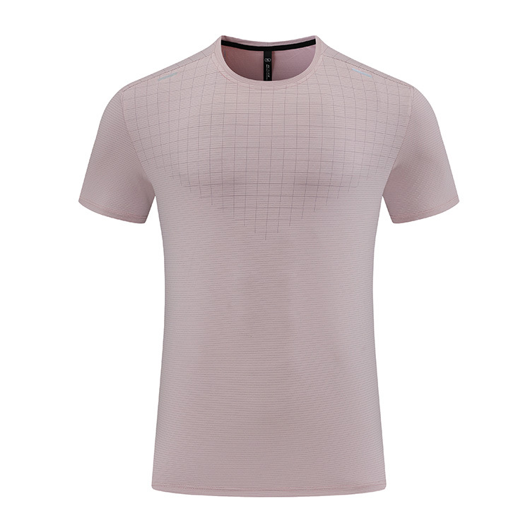 Deportes casuales camiseta de manga corta de los hombres de verano delgada ropa de secado rápido correr al aire libre entrenamiento de baloncesto ropa de entrenamiento top