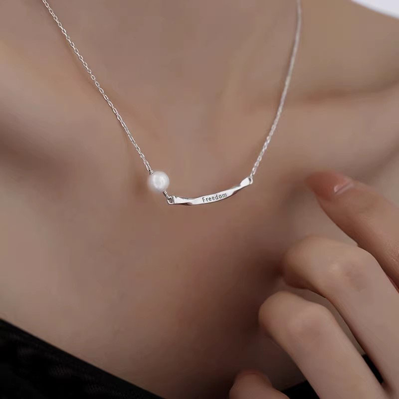 925 Sterling Silver Material 1 Piece 925 Sterling Silver Geometric 925 Sterling Silver Cable Chain Pendant Necklace