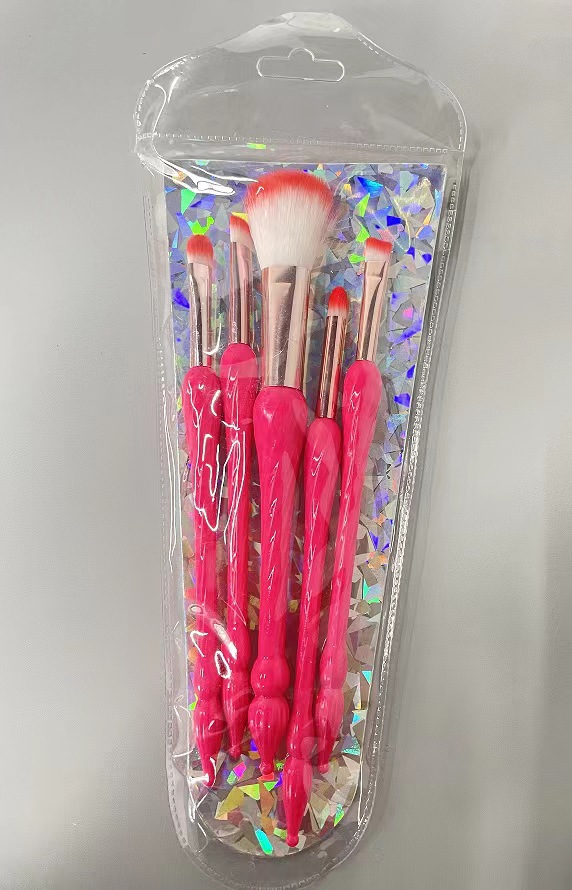Pink, Purple, Green Color Simple Style Pink Purple Green Plastic Plastic Handgrip Makeup Brushes 1 Piece
