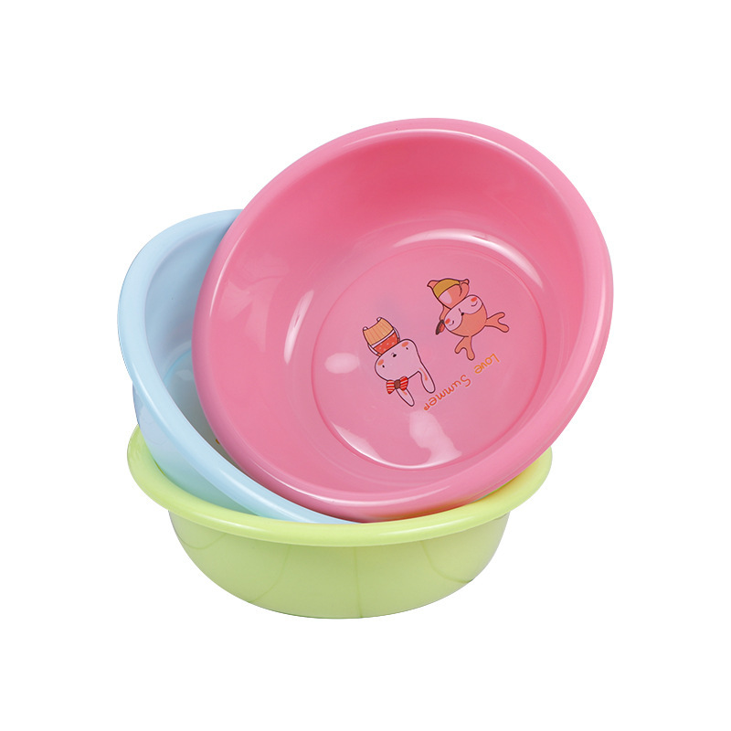 En stock al por mayor publicidad de plástico cuenca estudiante lavabo engrosada lavabo del hogar cuenca regalo gota resistente LOGOTIPO impreso image 6