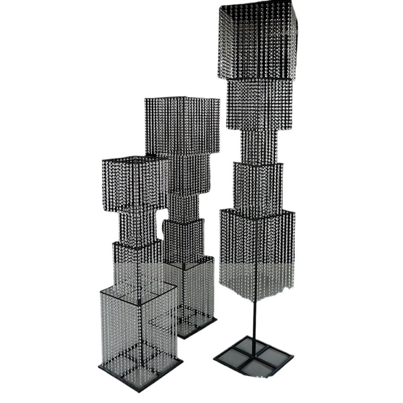 Bodas, guía de carretera, hierro, acrílico, candelabro, hotel, decoración romántica, soporte de exhibición de artesanías, base de metal, productos creativos