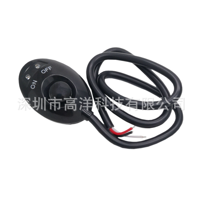 外贸12V3A自锁汽车粘贴开关辅助灯摩托改装按钮双色指示灯不防水