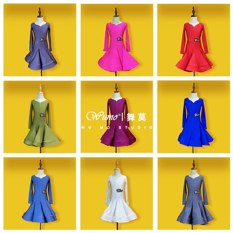 WUMO Dancewear, a popular Latin dance costume, performance outfit, new professional competition costume, and standard Latin dance outfit for girls.
