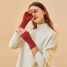 2023新款轻奢保暖手套女冬季露指手套开车写字手套露指美甲手套