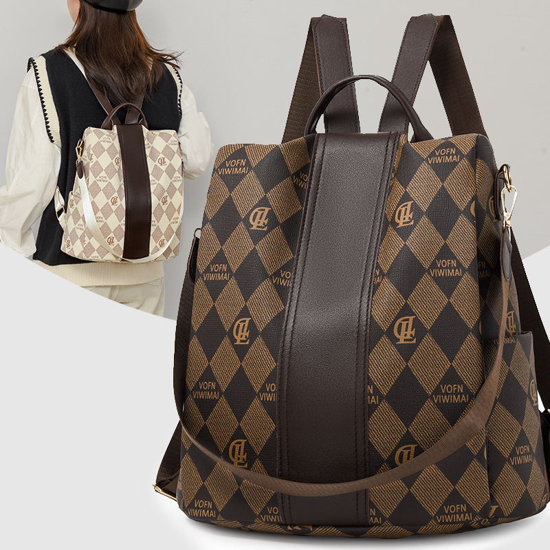 Mochila de mujer de nuevo estilo, moda casual, gran capacidad, multifunción, mochila de viaje, bolso de moda para mujer