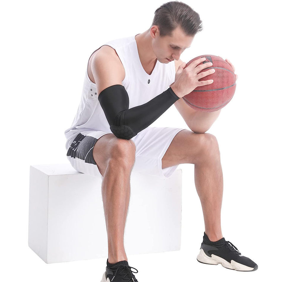 Coderas de nido de abeja de baloncesto, equipo de protección deportiva profesional para adultos y niños, esponja anticolisión, protección de brazos de baile de baile, verano ultrafino