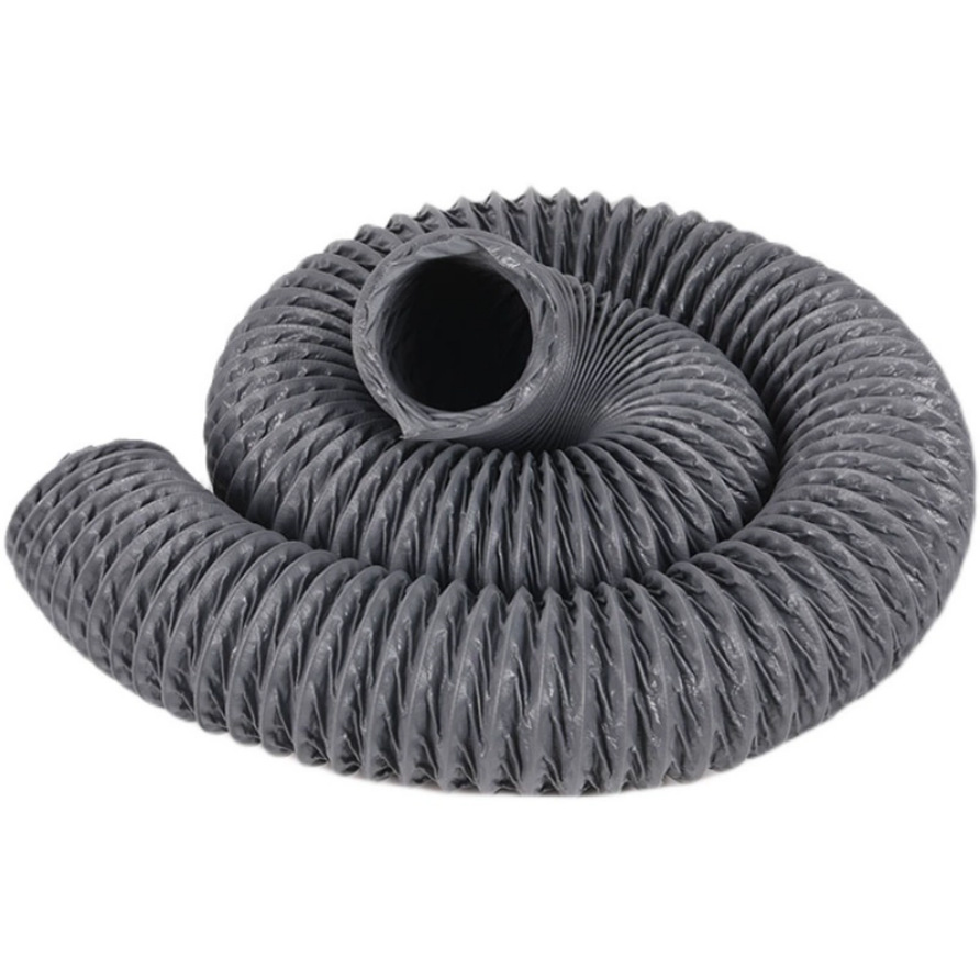 JK厂家现货PVC尼龙管 防火高温烟管排气抽风管通风管灰色伸缩软管