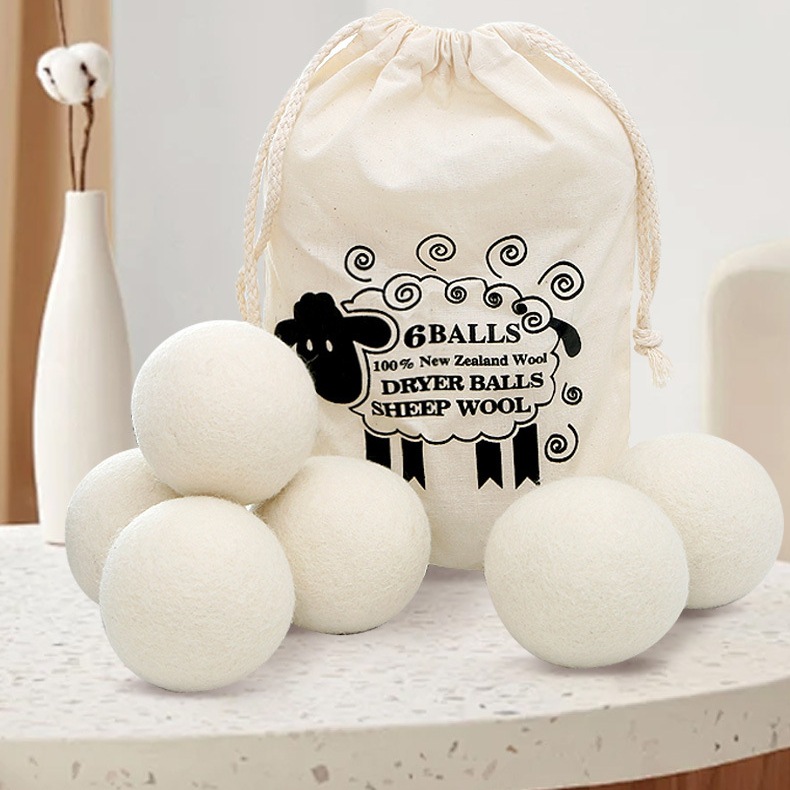 Bolas de lana transfronterizas absorción de agua absorción de humedad bola de lavandería bola de felt de ropa floja bola de secado de lana bola de secado de absorción de agua secado rápido