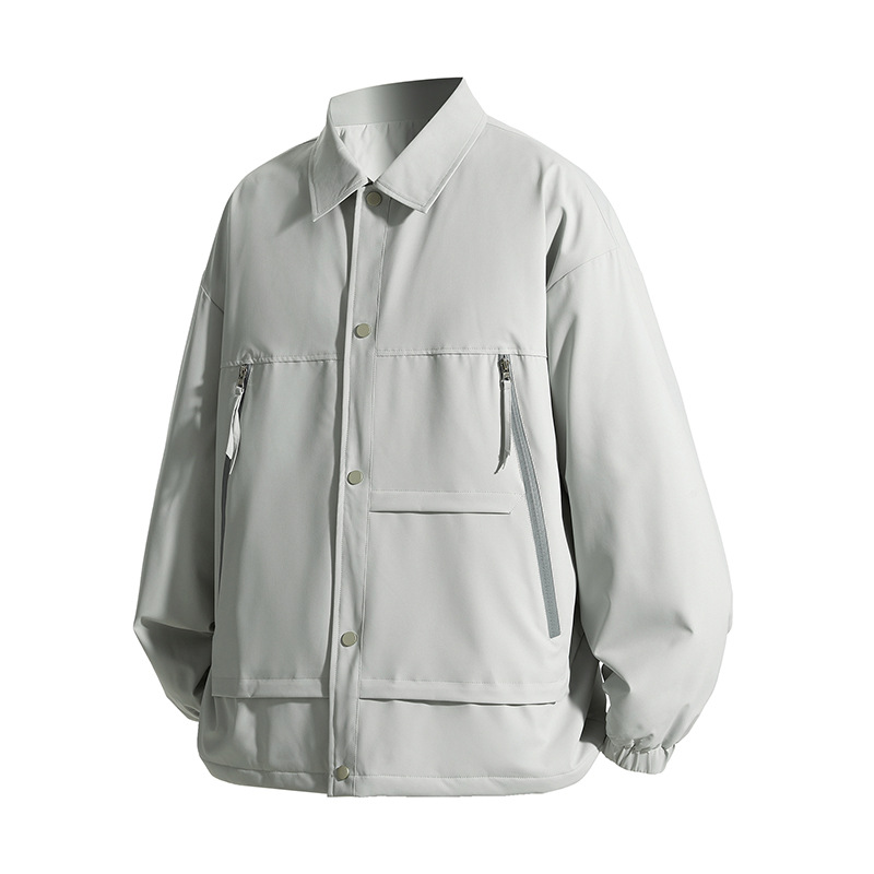 Camisas de trabajo americanas chaqueta de algodón hombre moda de invierno abrigo de goma suelta abrigo de solapa impermeable