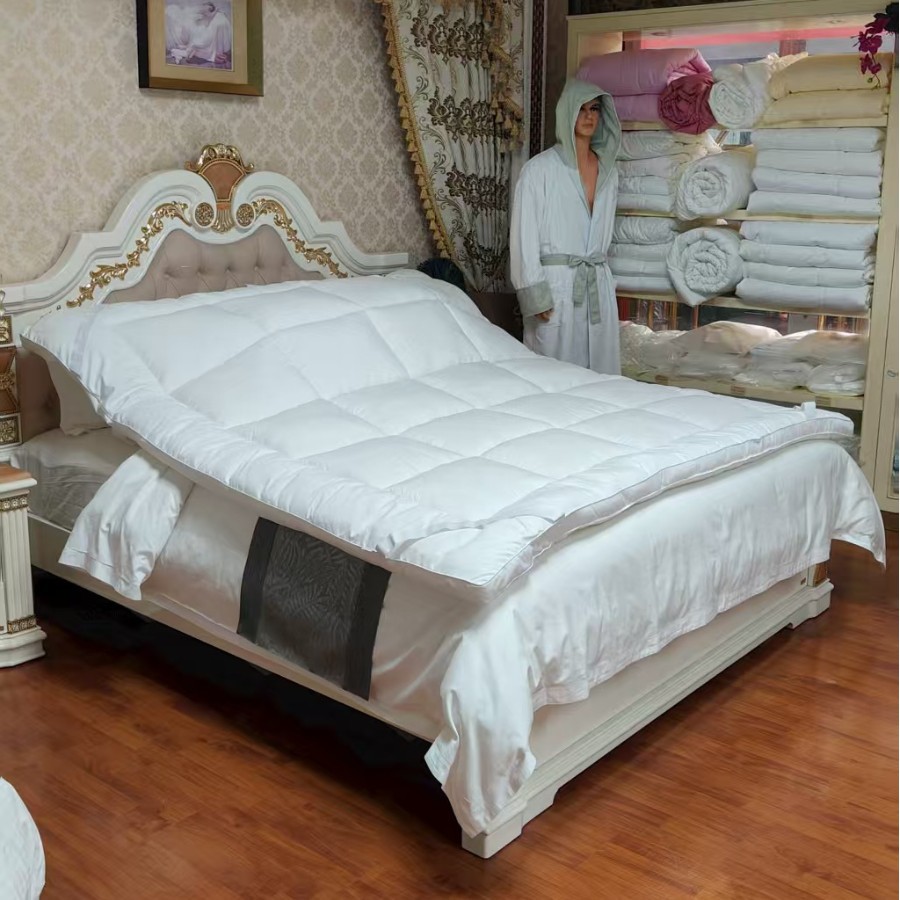 Hilton Hotel Mattress Thickened Pad for Home Use, Foldable Protective Pad, Mattress Topper, Same Style as Double Bed, Extra Thick