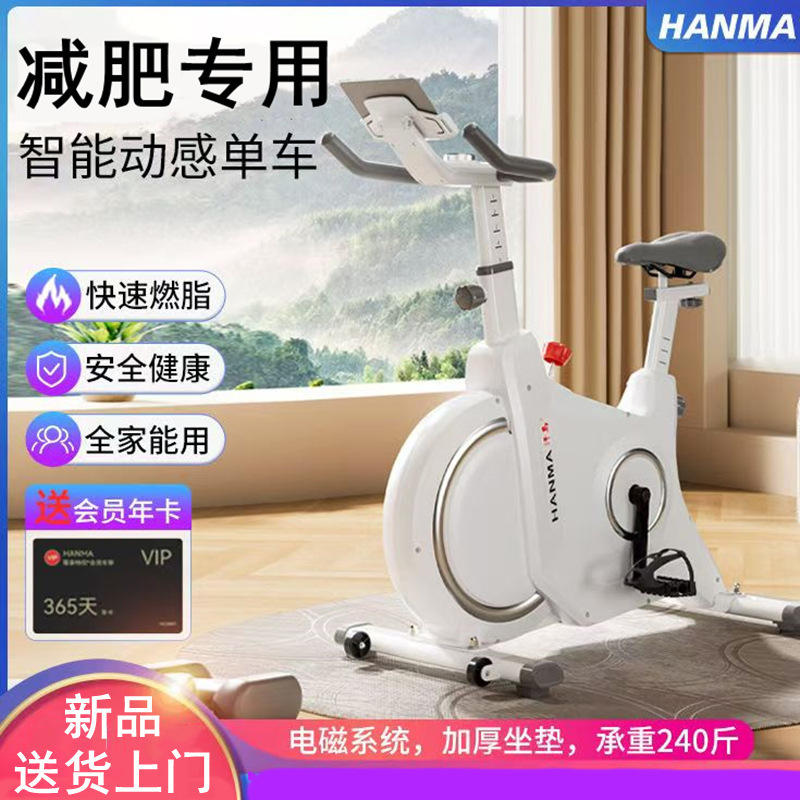New Household Magnetically Controlled Smart Spinning Bike Indoor Exercise Bike Weight Loss Equipment Ultra-Quiet Sports Bike