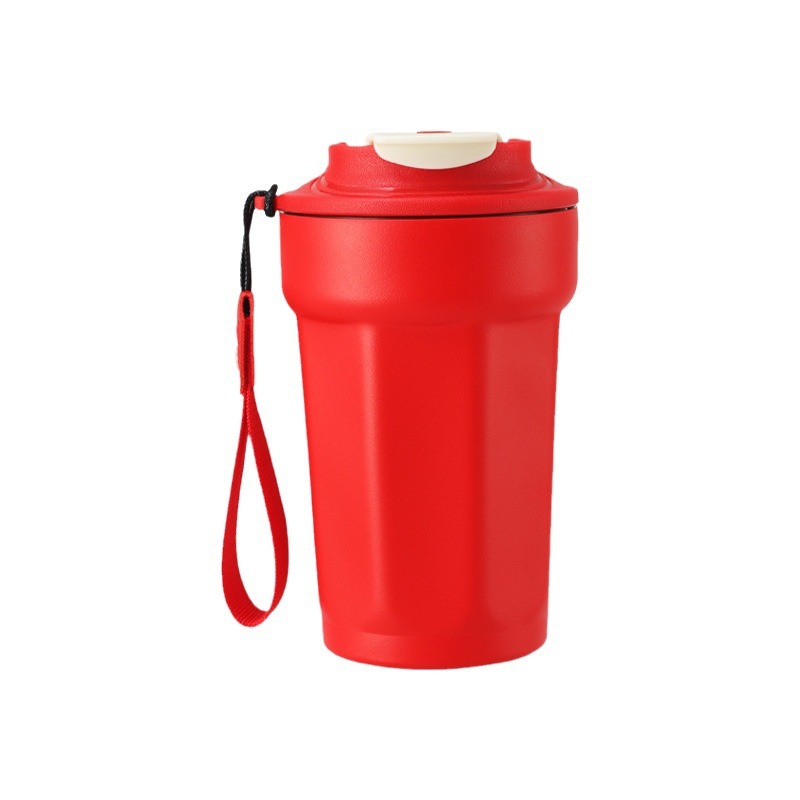 316 taza de café simple de alta calidad, taza de mano al aire libre, taza de aislamiento de vacío de doble capa octagonal