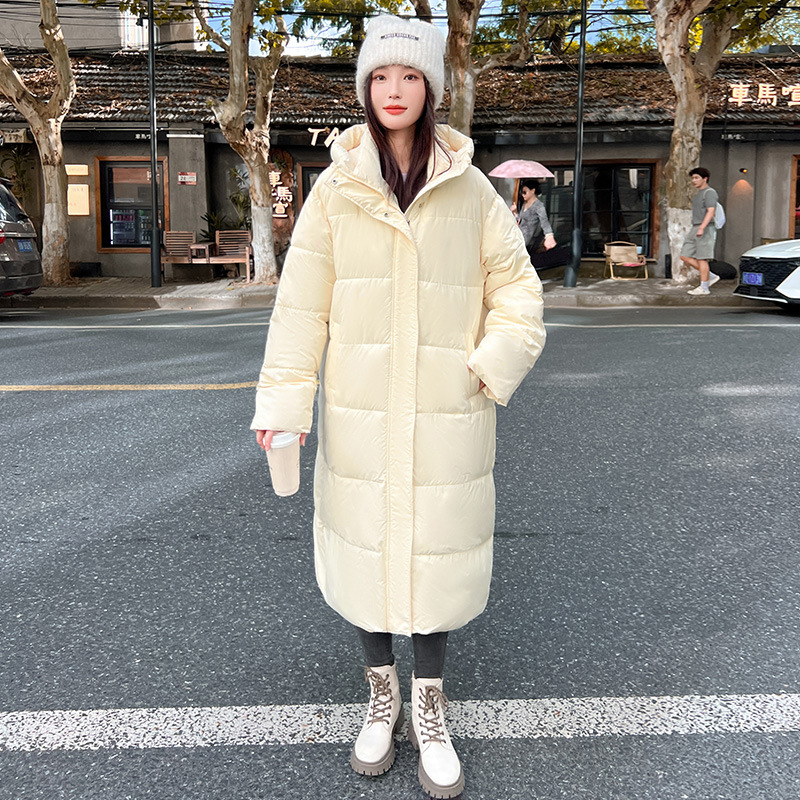 Inglés invierno ropa de algodón plumón mujer suelta rodilla larga invierno nueva chaqueta de algodón de mujer abrigo cálido image 7