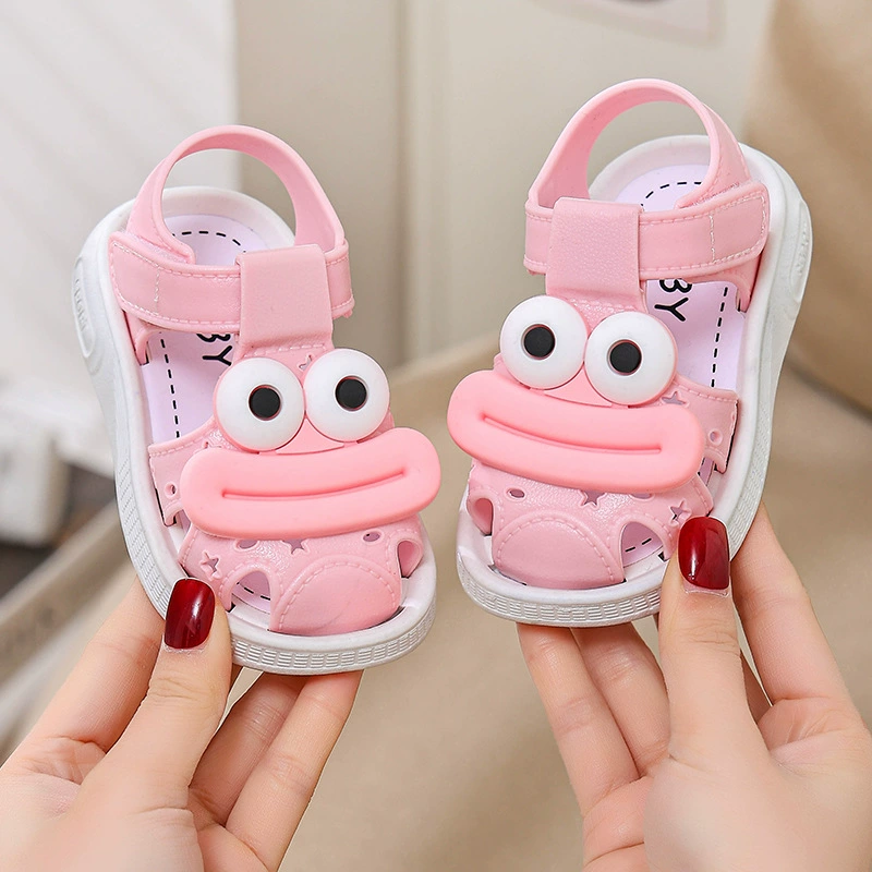 2025 детские туфли для малышей летние ботинки для младенцев с защитой от ударов и скольжения, мягкая подошва, сандалии для мальчиков и девочек 0-1-2-3 лет