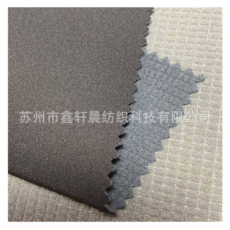 四面弹复合软壳冲锋衣三合一格子摇粒绒防水滑雪服夹克羽绒服面料