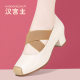 Women's Shoes All-match Genuine Leather Soft-soled Cowhide Mid-heel Dance Shoes Heels Mary Jane Shoes Fashion Ballet Shoes with Ballet Toe Retro