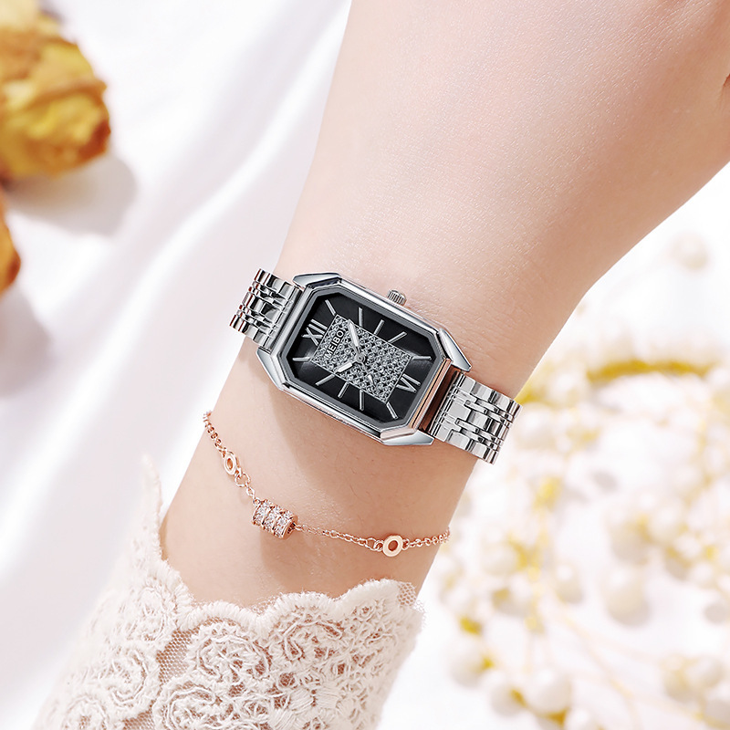 MEIBO MEIBO New Square Retro Women's Watch Live Tiktok Explosions Steel Band Women's Watch Factory Outlet