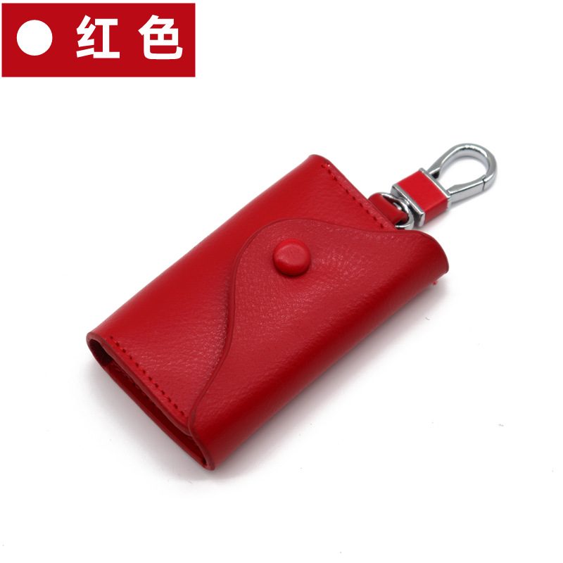 Bolsa para llaves para hombre, cuero genuino, gran capacidad, bolsa para llaves multifuncional, bolsa universal para llaves de coche de alta gama para colgar en la cintura, antirrobo para mujer