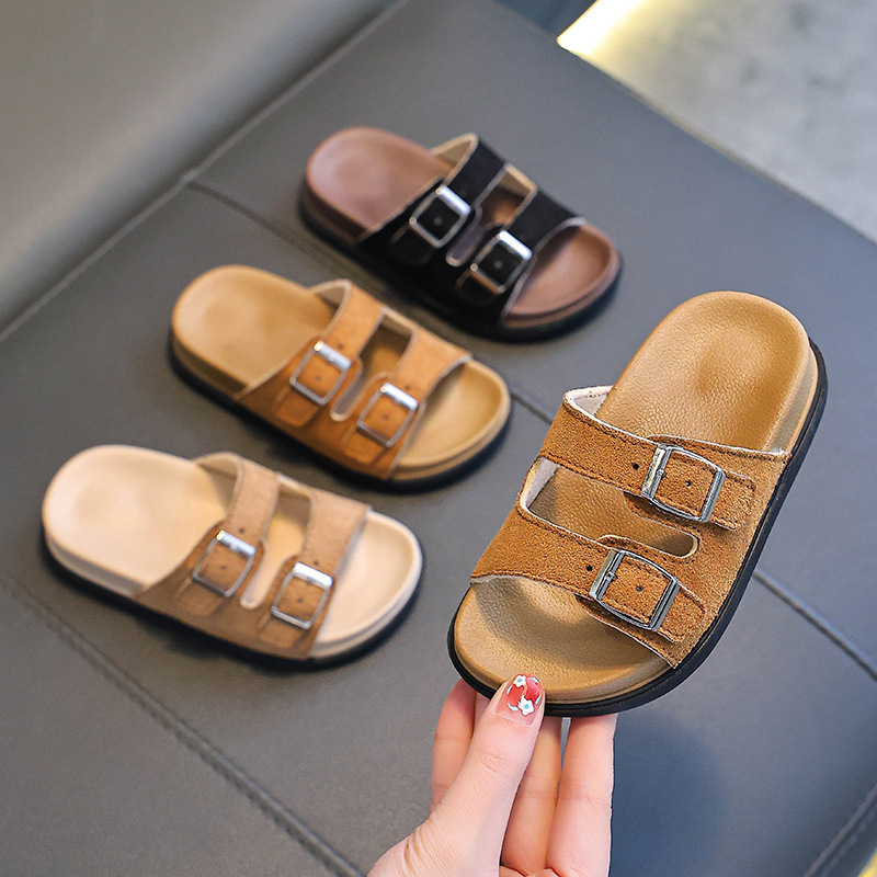 Children's Birkenstock Shoes, New Summer Model for Outdoor and Home Use, Thick-Soled Birkenstock Parent-Child Half-Slippers, Slip-On Shoes for Young Children Children's Birkenstock Shoes, New Summer Model for Outdoor and Home Use, Thick-Soled Birkenstock Parent-Child Half-Slippers, Slip-On Shoes for Young Children