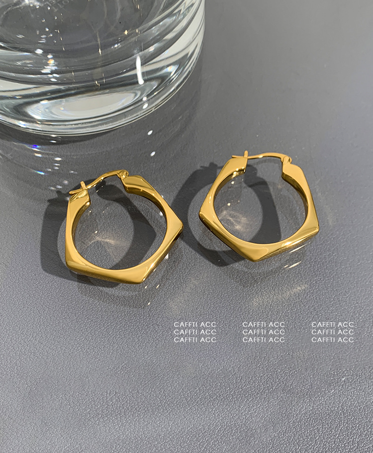 1 Pair Fashion Rhombus Metal Plating Women's Earrings display picture 9