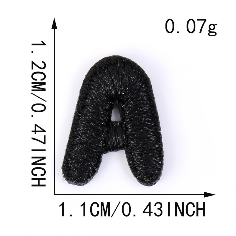 电脑刺绣布贴黑白小数字字母跨境批发DIY服饰补丁装饰贴刺绣辅料|undefined