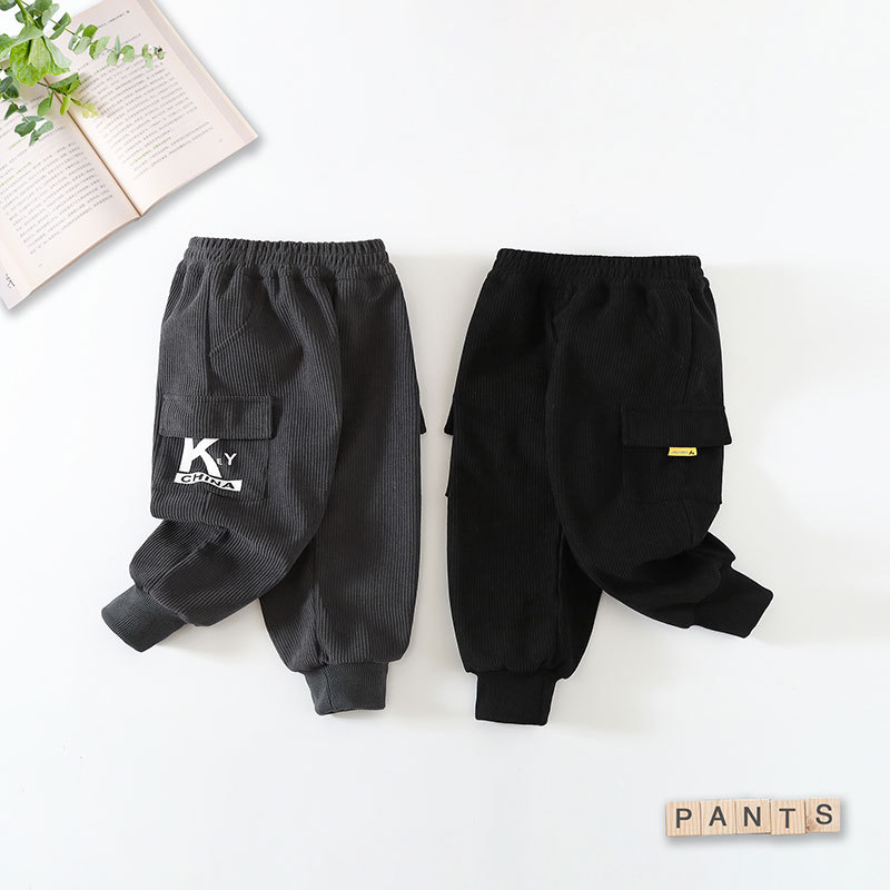 Corduroy children's autumn trousers for boys