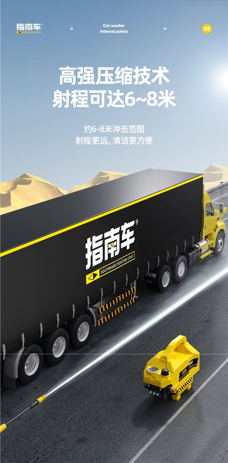 Guizhancheng Household High-Pressure Car Washer Water Pump 220V High-Power Portable Car Washing Water Gun Magic Cleaning Machine