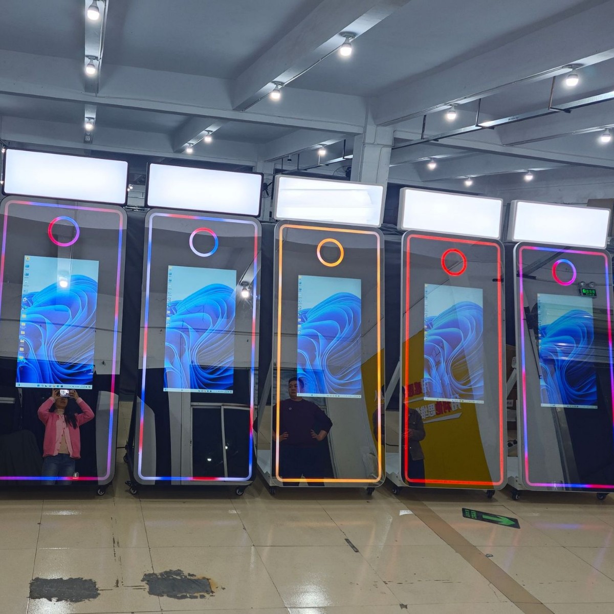 Cabina de fotografía de 360 grados nuevo espejo multifunción photobooth espejo integrado cabina de fotografía 360