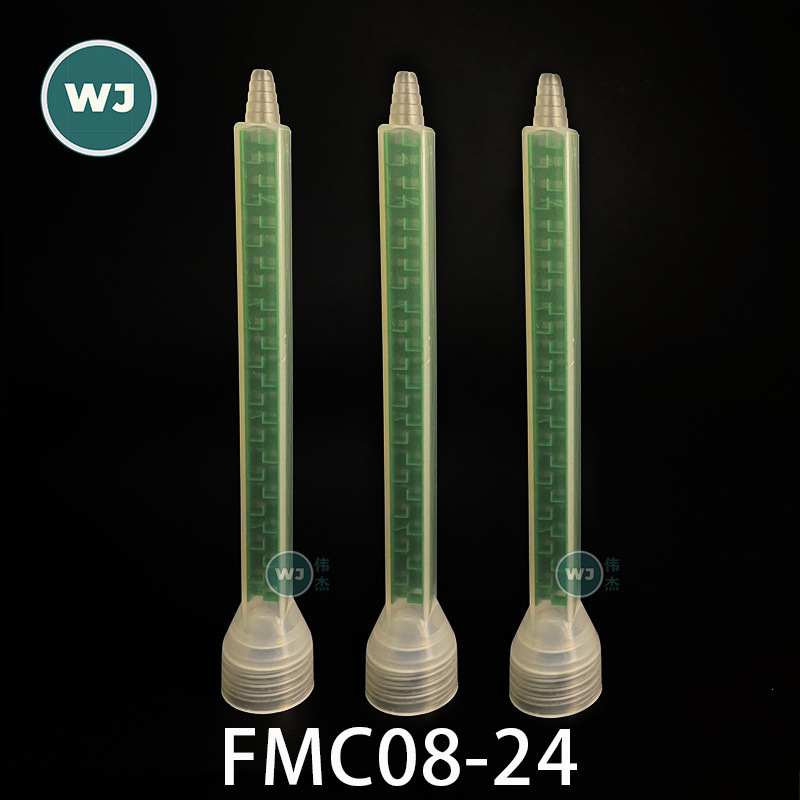 批发AB静态混胶管ab胶筒胶瓶混胶嘴点胶针头FMC08-24螺纹口混合棒