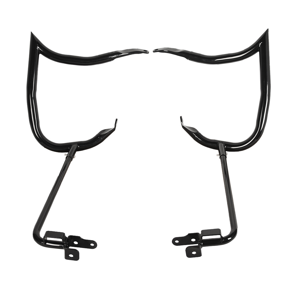 Painted Carbon Steel Harley 14-24 Glide Painted Carbon Steel Rear Bumper with Tow Bar 1.25 Thick Steel Mold
