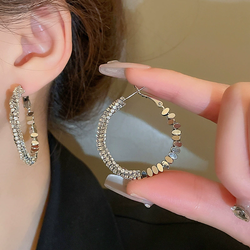 Серебряная игла, дизайн серьги, стиль легкой роскоши, стиль высокого качества, оптом