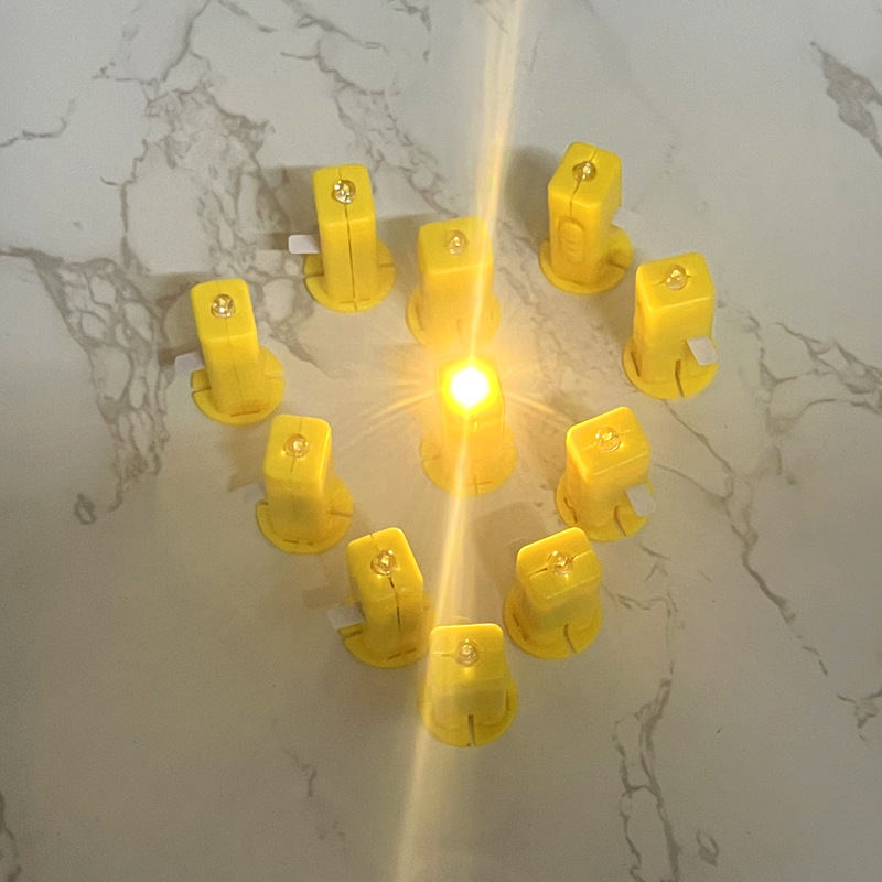 Mid-Autumn Festival lantern accessories LED small light yellow light colorful light solid portable plastic lantern Rod small candle wholesale Mid-Autumn Festival lantern accessories LED small light yellow light colorful light solid portable plastic lantern Rod small candle wholesale