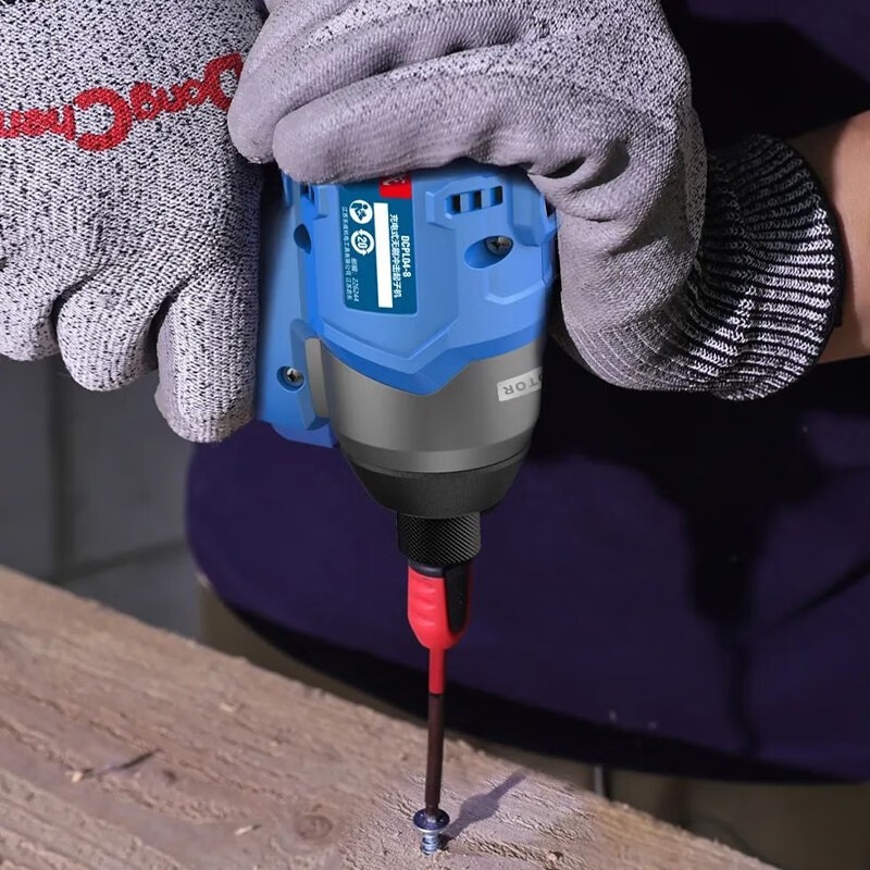 Dongcheng 12V destornillador de impacto sin escobillas DCPL04 - 8 destornillador eléctrico de gran torsión taladro de mano batería eléctrica de litio