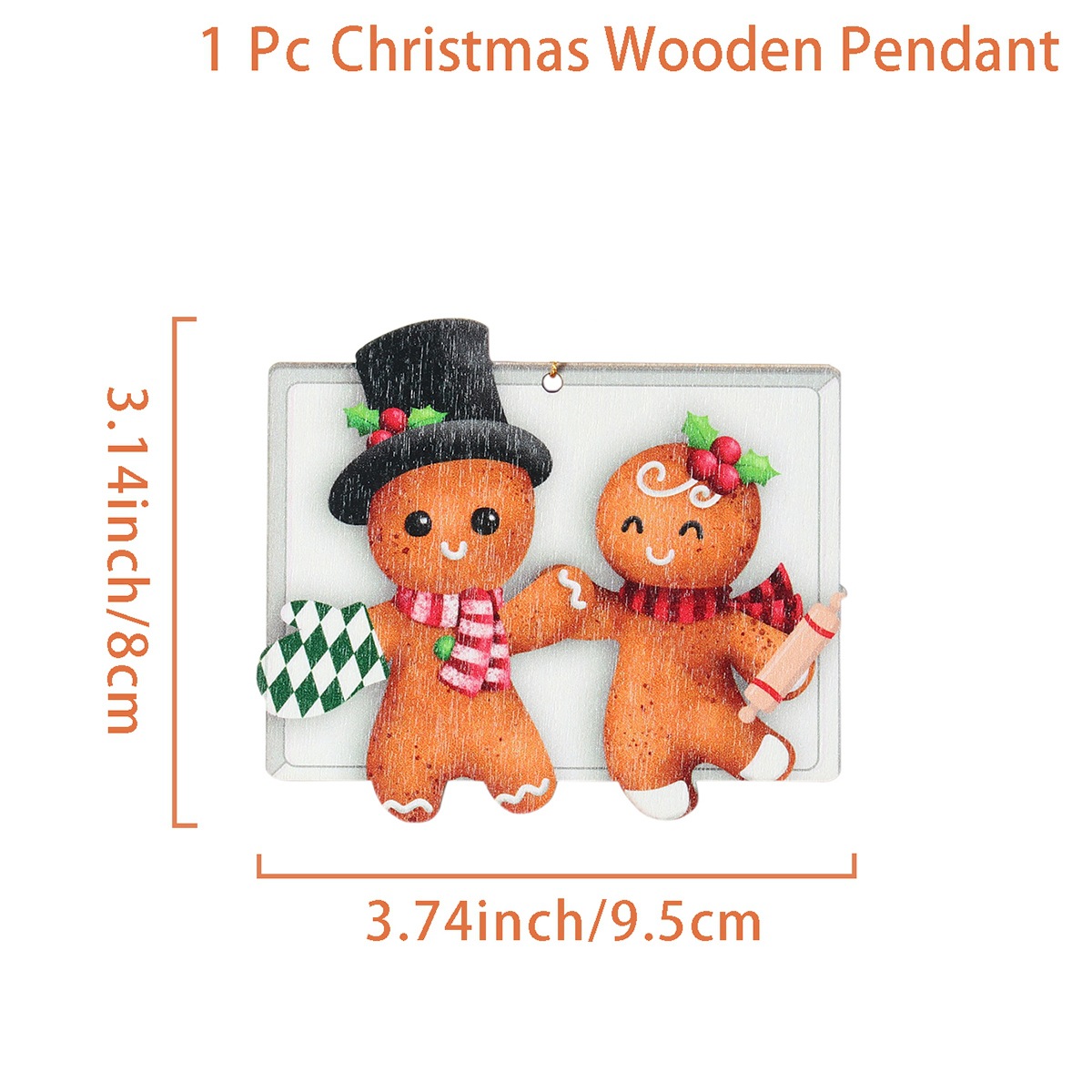 Nuevo transfronterizo 2023, 2024, regalo de Año Nuevo, acrílico plano árbol de Navidad decoraciones colgante