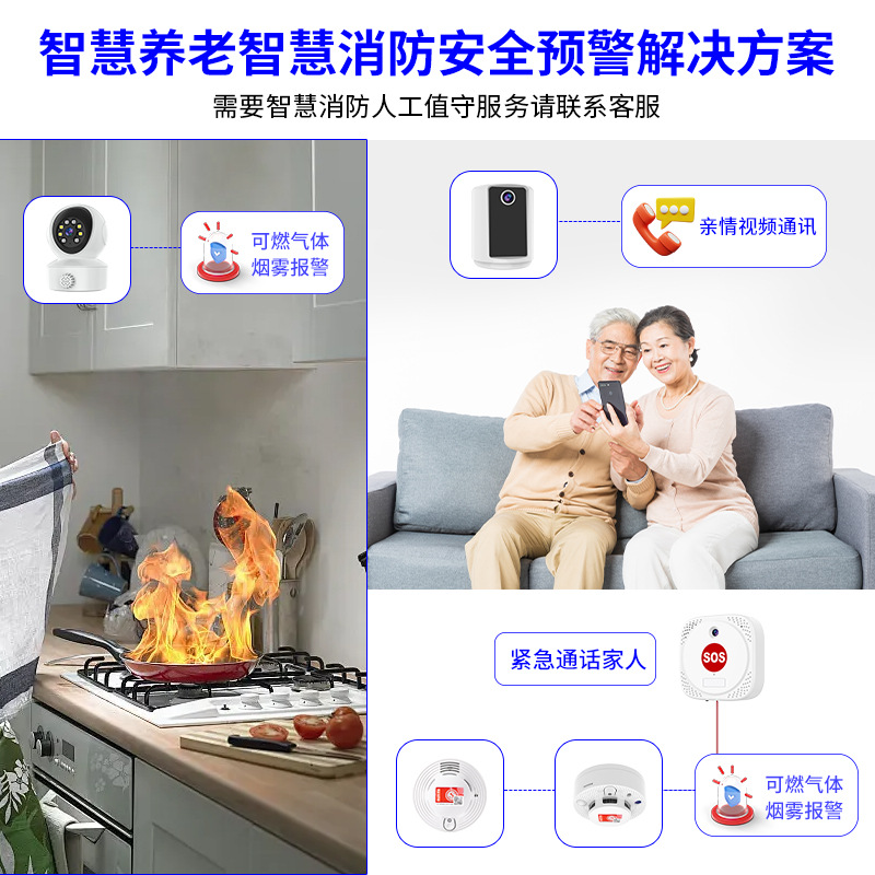 Cámara de monitoreo de videollamada bidireccional Smart Pension Smart Security Manual Watch Solution