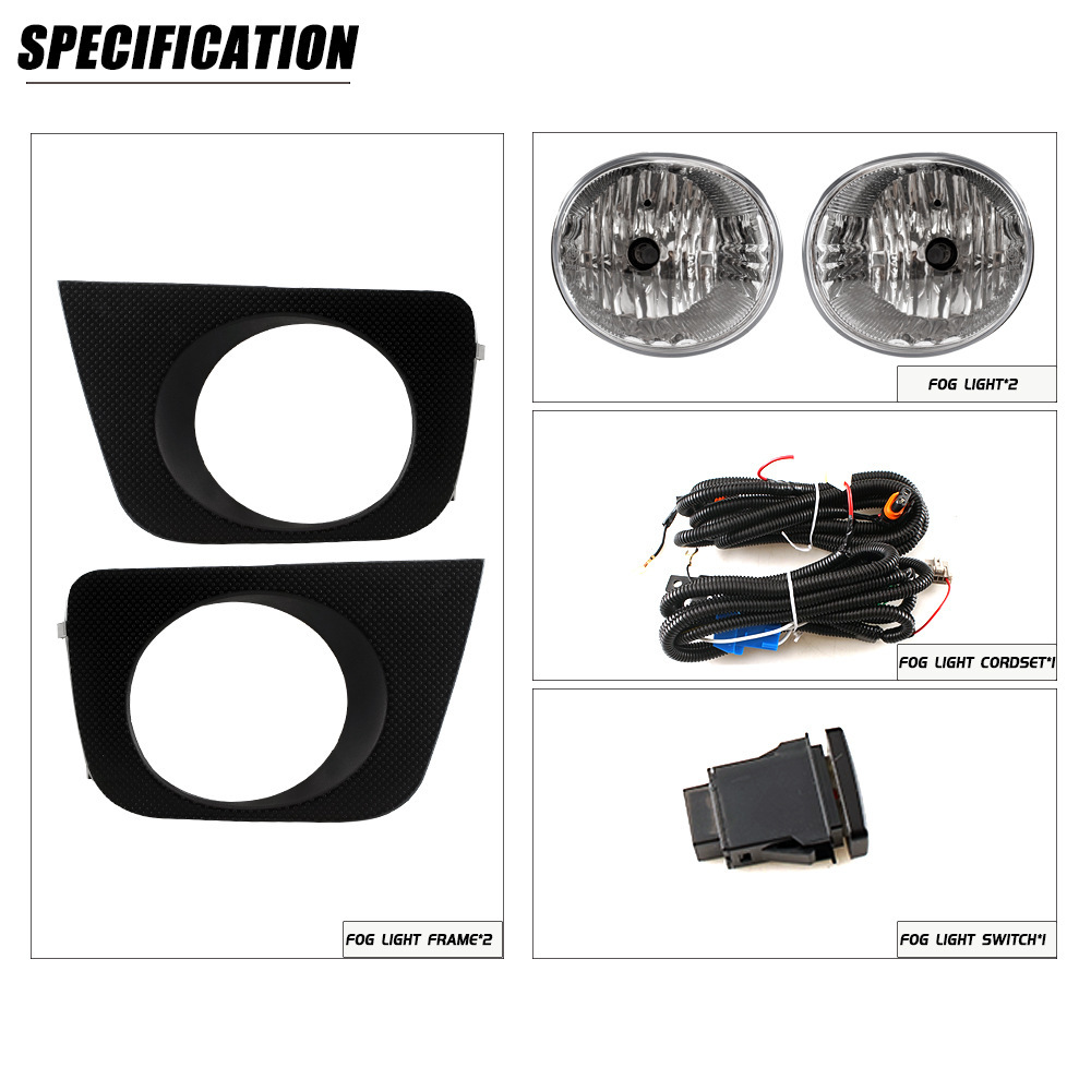 Aplicable a Toyota 05 - 09 Hercules Safe Front Fog Lamp Set Day Drive Light Bar Light Anti-Nieble image 2