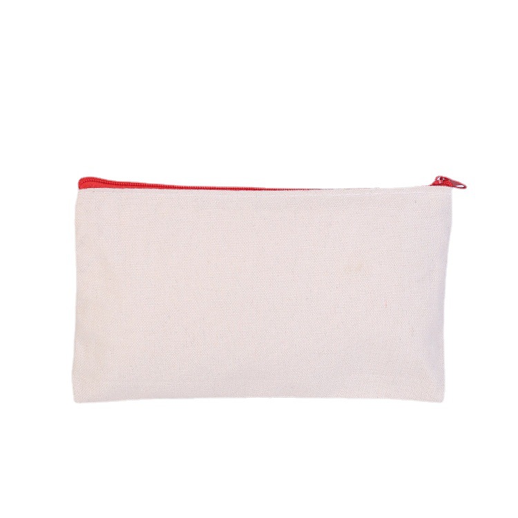 Amazon cremallera lienzo lápiz caso personalizado bolsa de cosméticos bolsa de almacenamiento bolsa de lona bolsa de algodón en stock